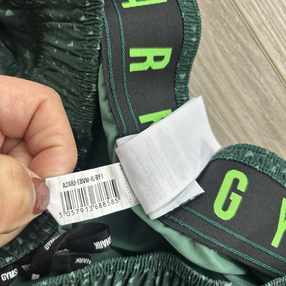 Gymshark XL Sport 2 In 1  7" Shorts Hoya Green Gym Workout Weightlift Crossfit - Picture 10 of 14